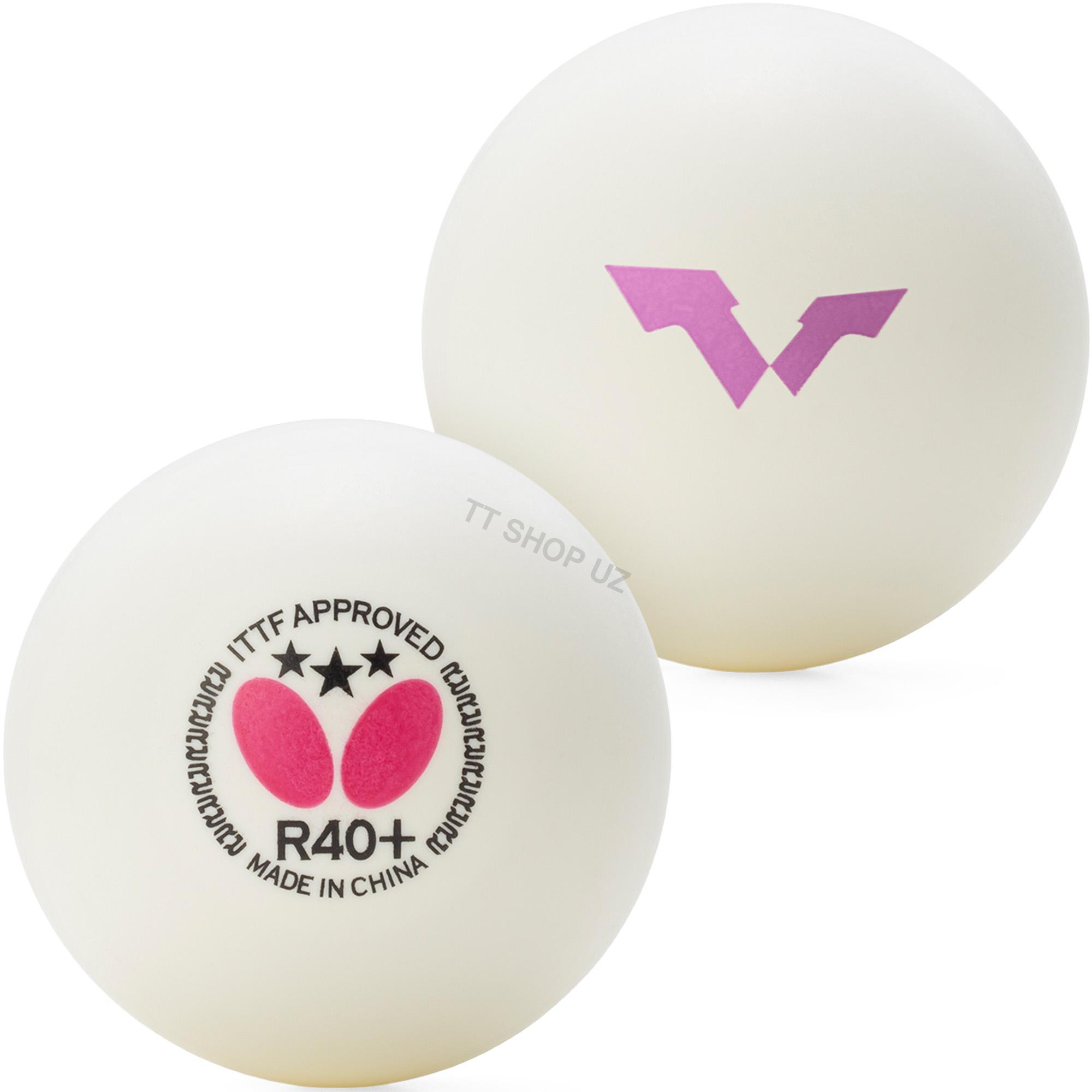 Мячи Butterfly R40+ WTT Yokohama 2026–2028 — 3 шт. - Image 4