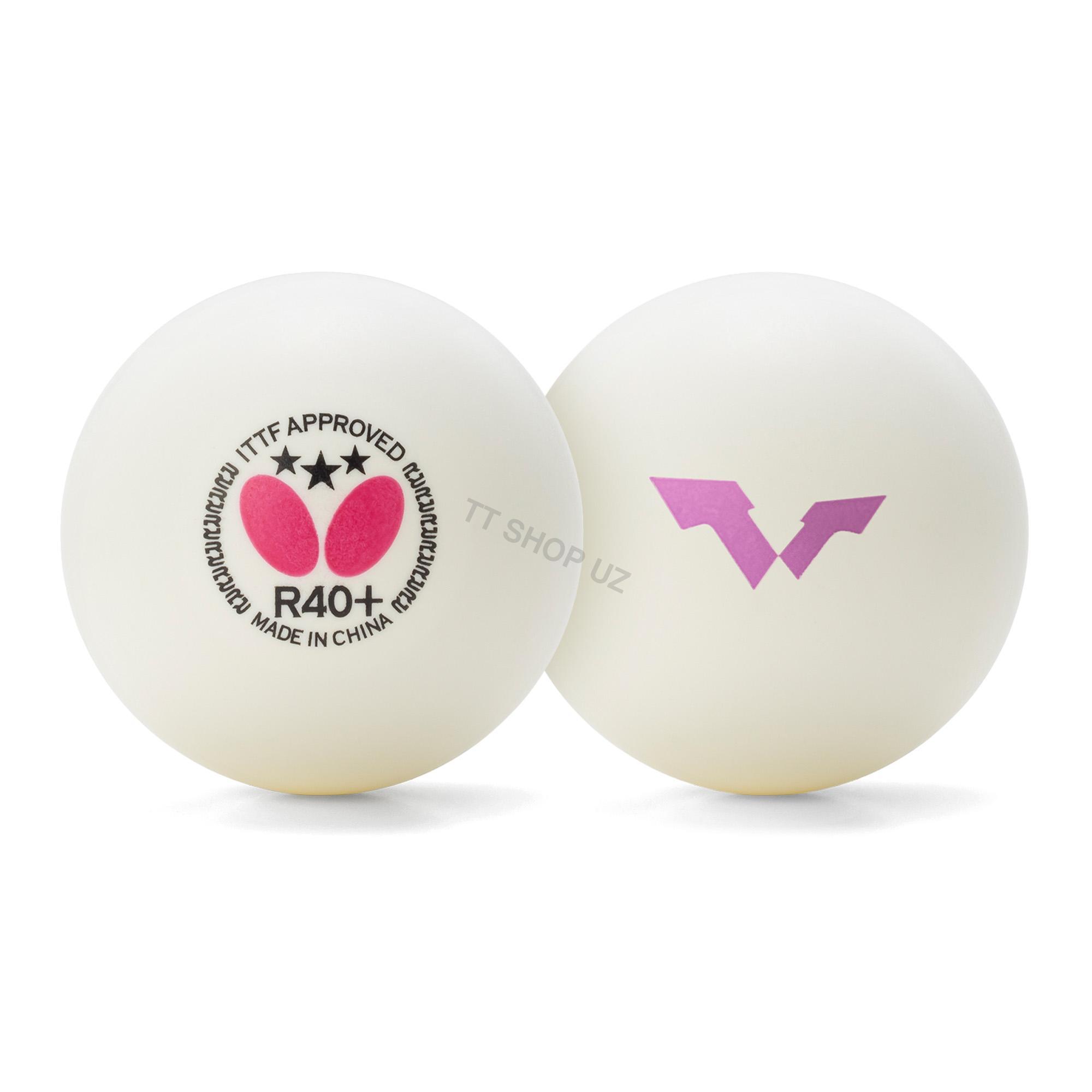 Мячи Butterfly R40+ WTT Yokohama 2026–2028 — 3 шт. - Image 5