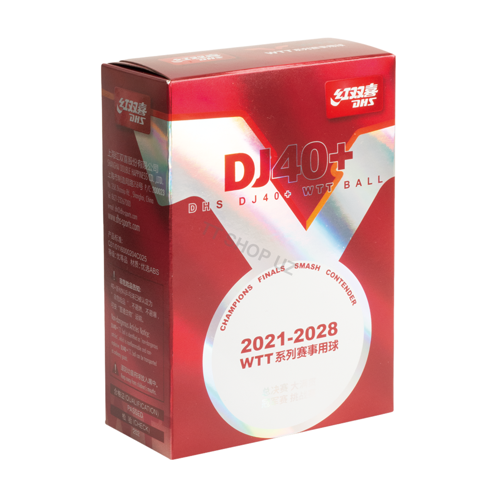 Мячи DHS DJ40+ WTT Red 3★ — 6 шт.
